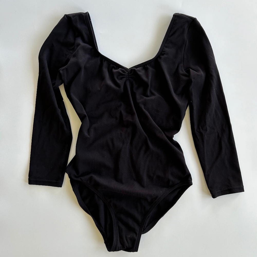 Bloch 3/4 Leotard Black Adult Medium Good Condition